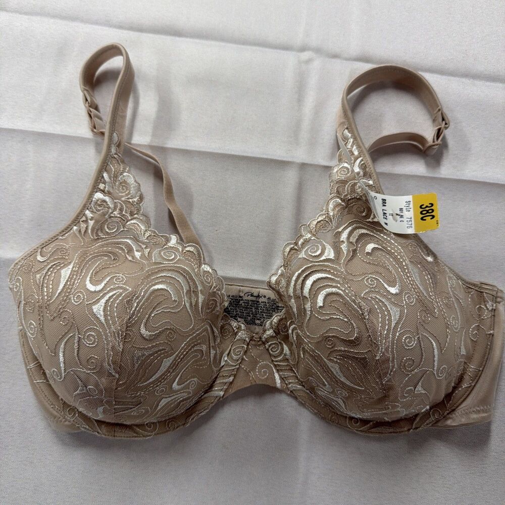 Playtex Secrets Lift & Support Underwire Bra Nude 38C Style 4513 Comfort Sexy